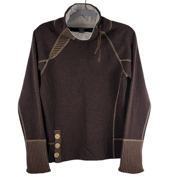 Prana Women's Wool Blend High Neck Button Detail Sweater S - Picture 1 of 6